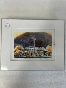 Richard Ochs. Ltd. Ed. Litho. Bear Mt. Inn Sgd.