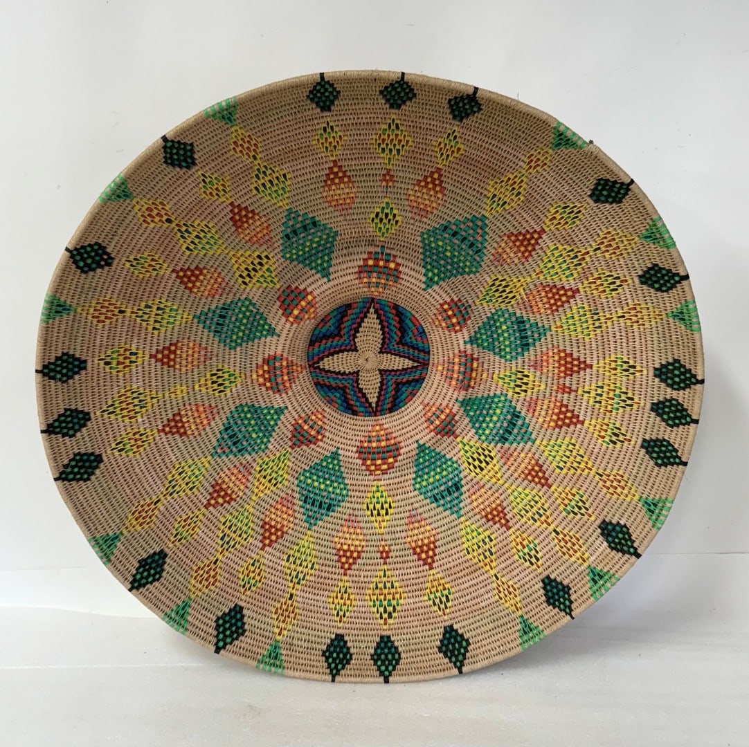 Large Handwoven African Basket (1 of 3)