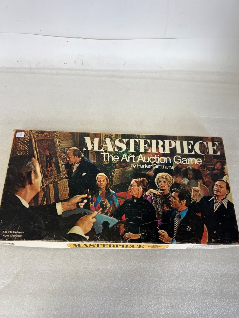 Masterpiece Board Game Art Auction Game: Parker Bros.