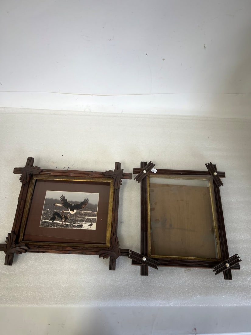 Pr. of 19th C. Mahogany Frames: Will hold 8" x 10" photos,