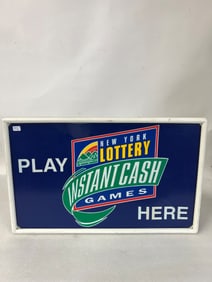 Play Lottery Sign. Working Condition