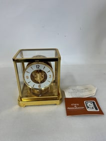 Le Coultre Dore Clock Jaeger Atmos