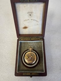 Victorian Diamond Stud "Gold" Pocket Watch