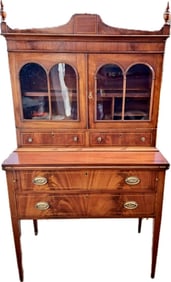 Early American Federal Style Mahogany Secretary Desk