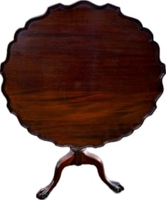 Antique Chippendale Style Mahogany Tilt-Top Table