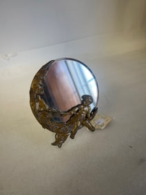 Antique Cupid and Man in the Moon Mirror