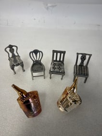 Lot of Miniatures and Napkin Rings (6)