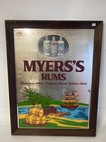 Myers Rum Mirrored Advertising Sign
