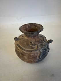 Ancient Pottery Vase with Turtles