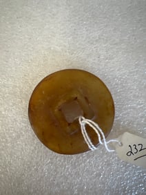 19th C. Carnelian or Brown Jade Disc