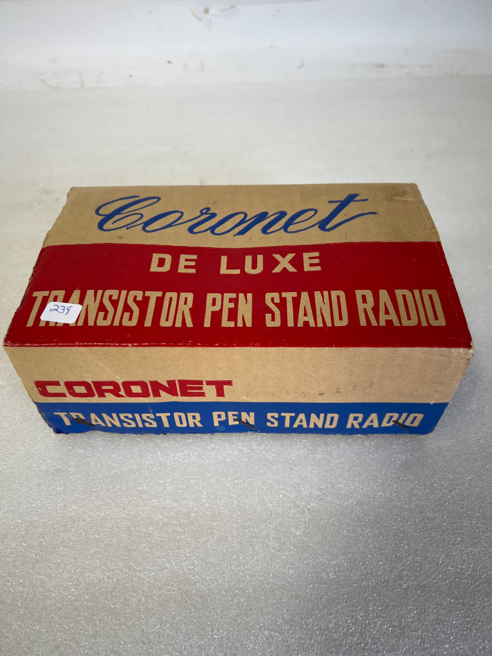 Coronet De Luxr Transistor Pen Stand Radio: New in the Original Box Never been opened Sealed.