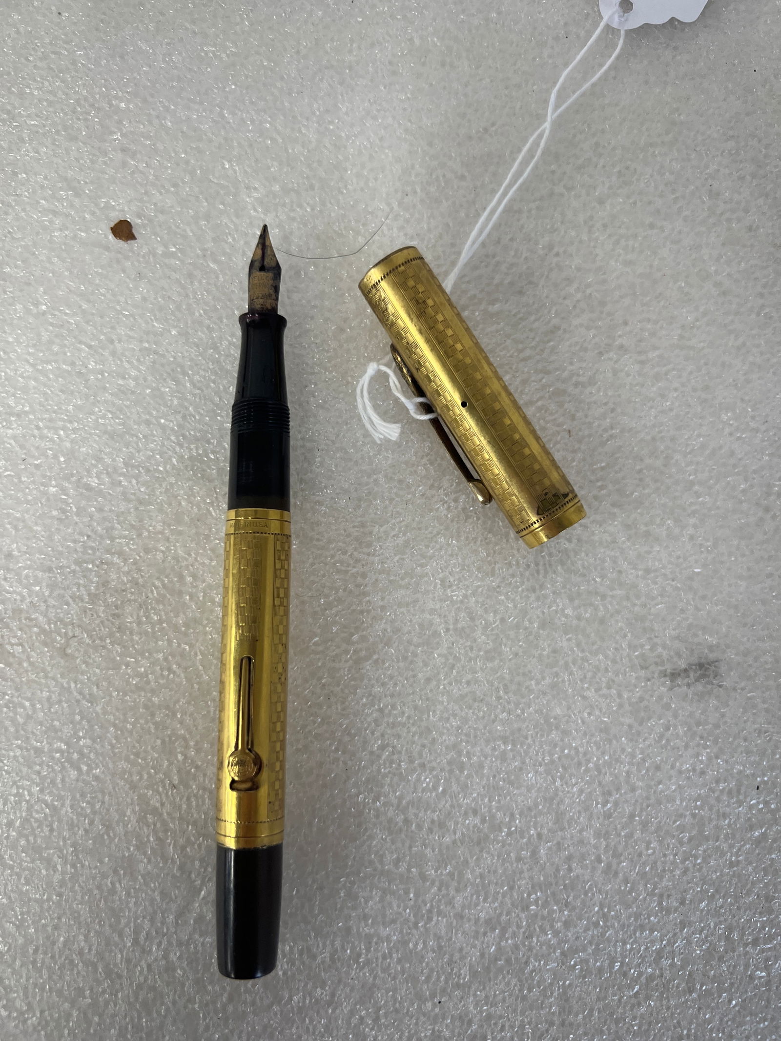 Yellow Waterman Fountain Pen: Marked at the Nib Yellow Waterman