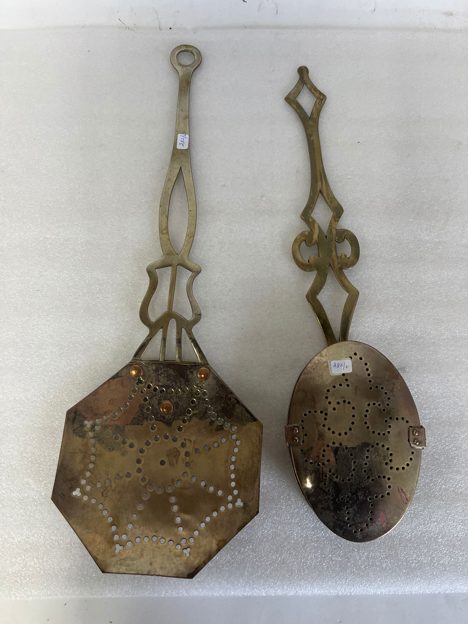 Antique Brass Fireplace Tools (2) (1 of 2)