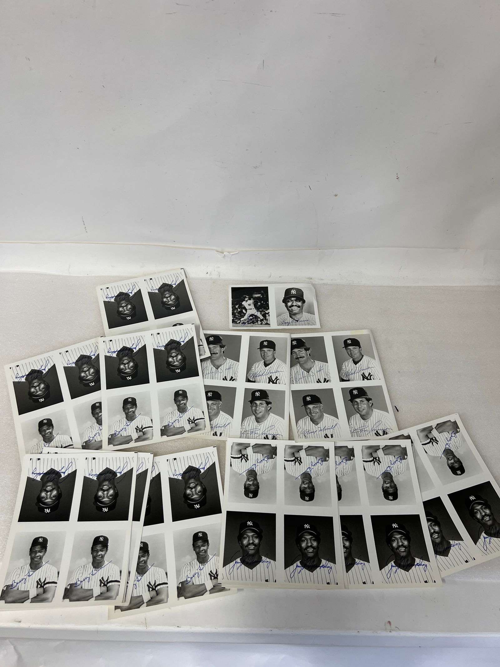 Autographed Baseball Photographs (14)   60 Signatures (1 of 3)