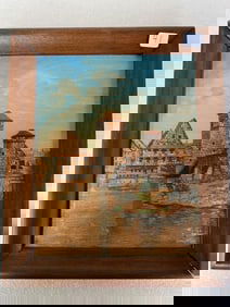 Oil on Board. Sgd with Initials