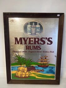 Myers Rum Mirrored Advertising Sign