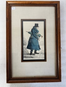 Lithograph, Man in Raincoat