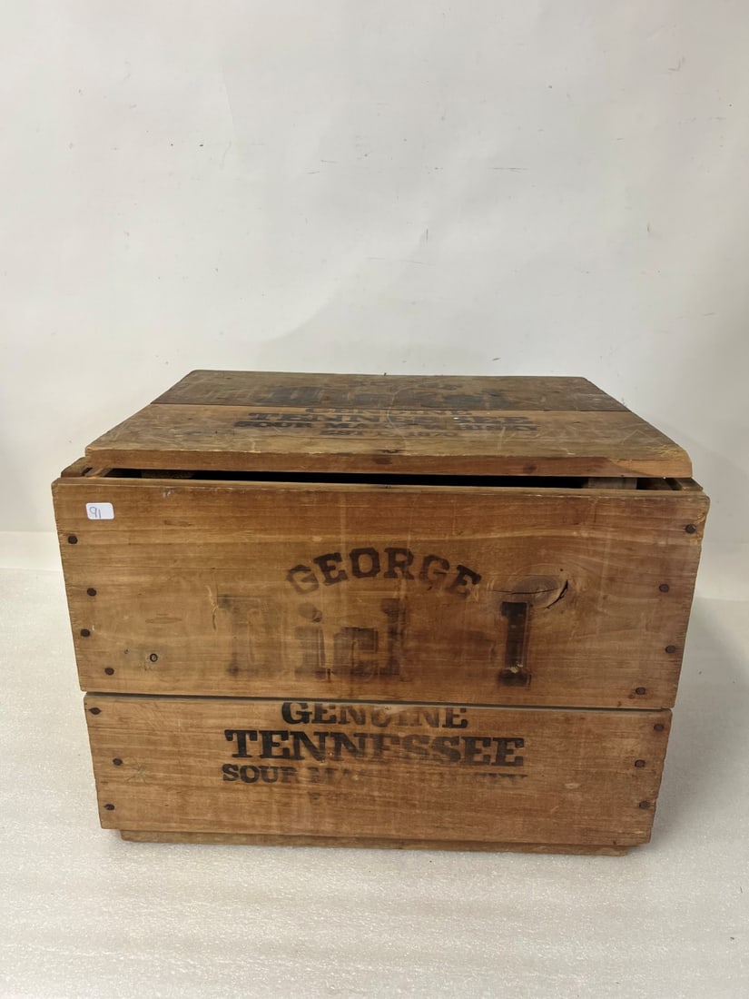 George Dickel Tennesse Whiskey Crate: Established 1870 14H x 13 1/2"D x 18 1/2"W