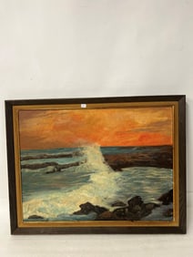D. Sherman. Oil. Seascape. Sgd.