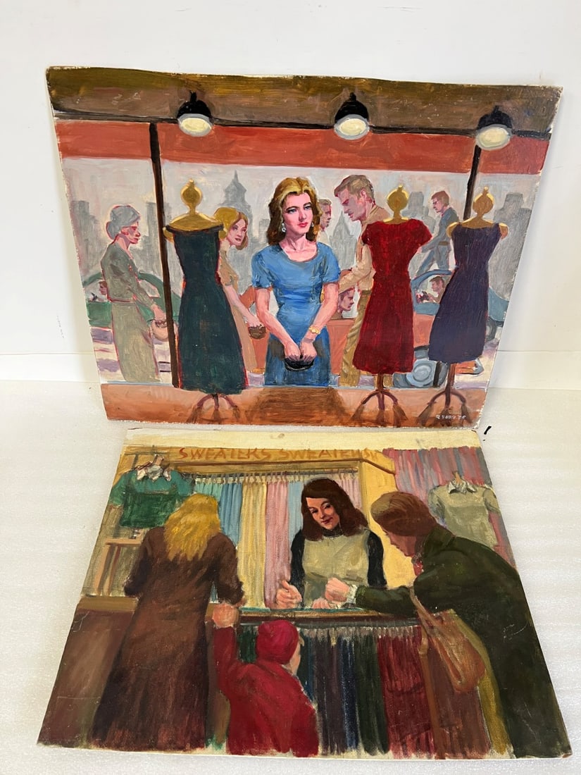 Two C. 1940's Oils on Board (1 of 2)