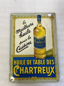 Vintage Enameled Sign Chartreux
