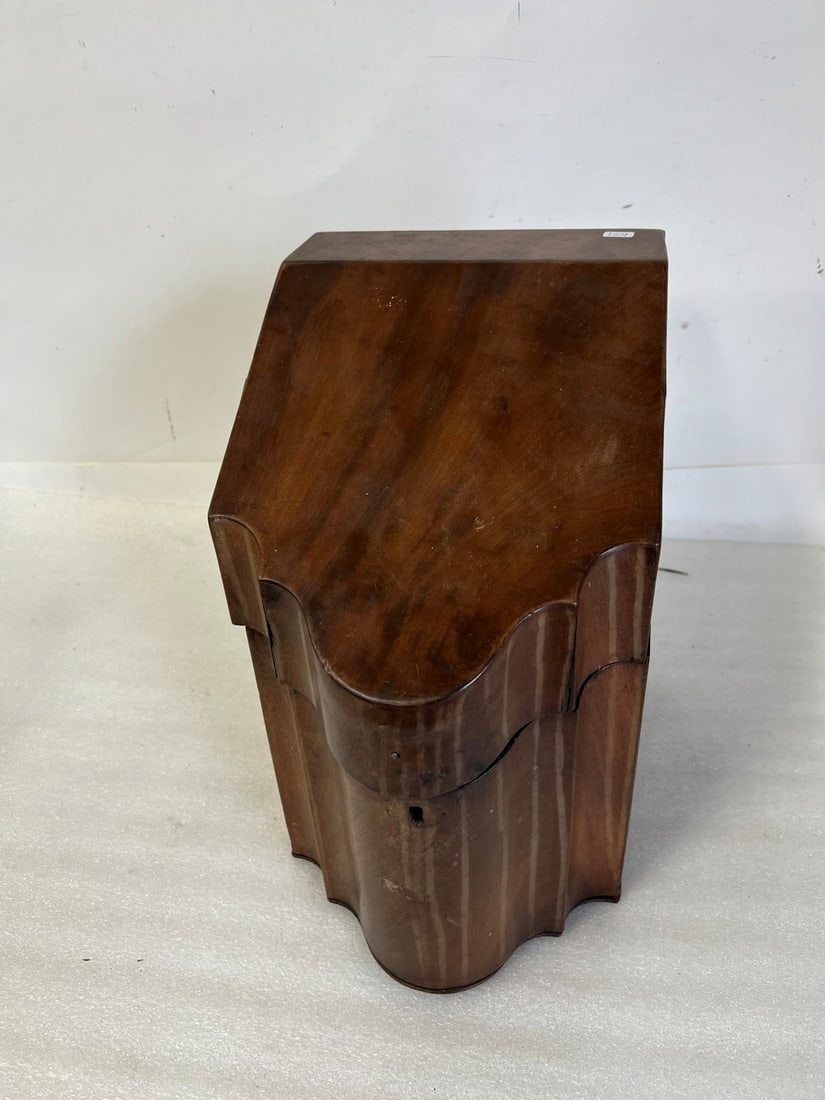 19th C. Mahogany Knife Box (1 of 2)