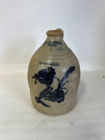 Rare Ovoid Jug. Blue Decoration