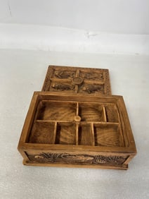 Paperweight Carved Wooden Fish Box