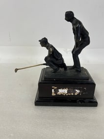 Bronzed Figure. Golfer and Mentor.