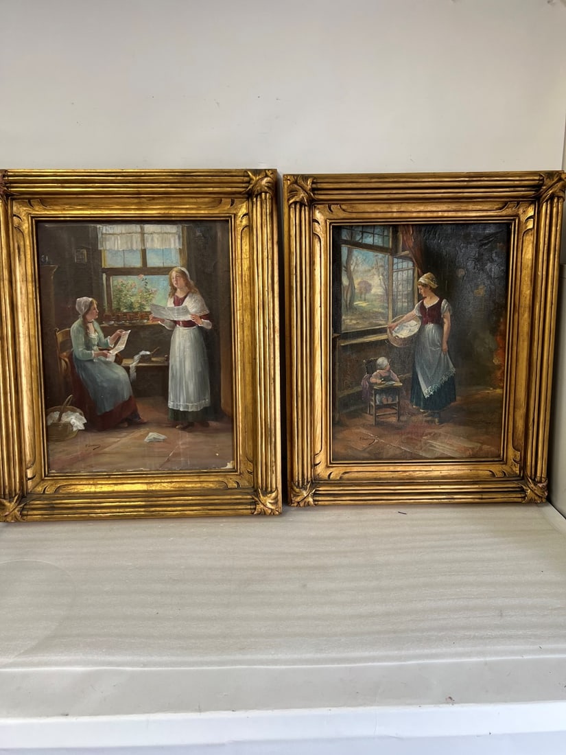 Pr. Oil Paintings. Mother & Children (1 of 5)