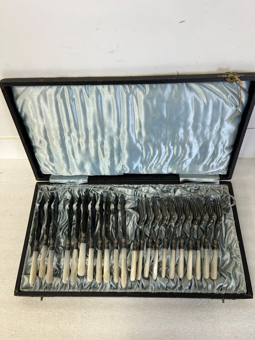 Ivory and Silverplated Fruit Set (22) (1 of 3)