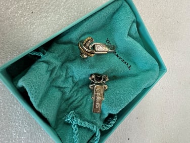 Tiffany & Co 18K and Sterling Silver Cuff Links