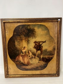 Mid Century Florentine Art. The Music Lesson