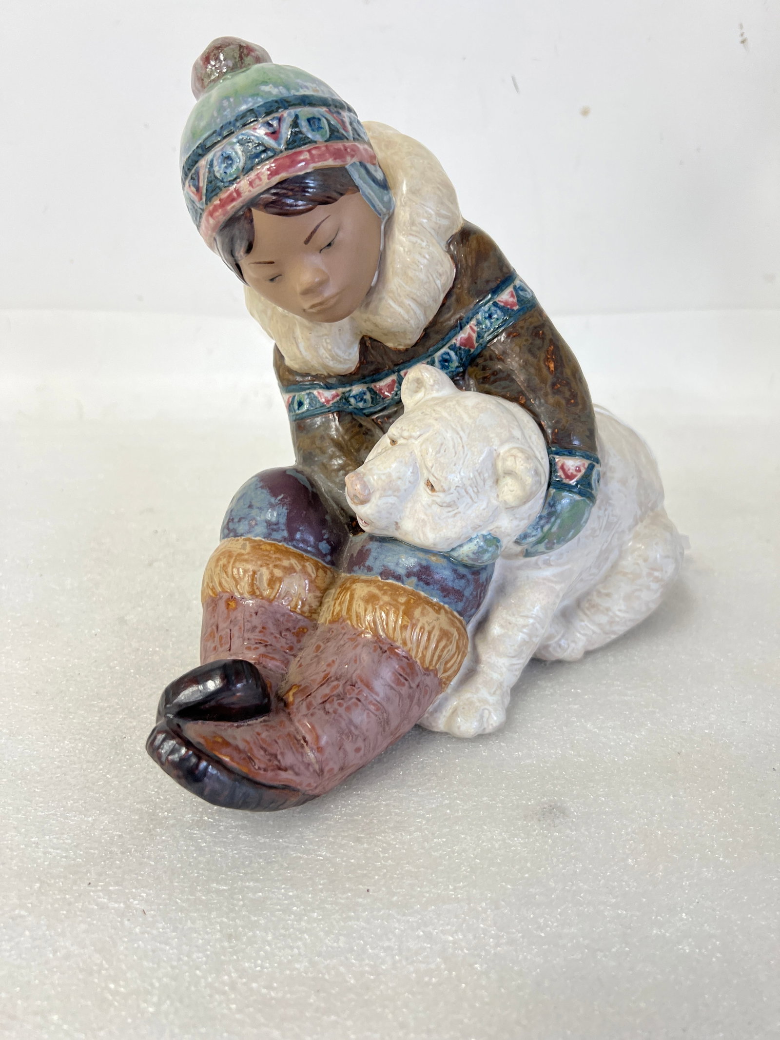 Liodro Eskimo Figure: 9" H by 10 1/2" W