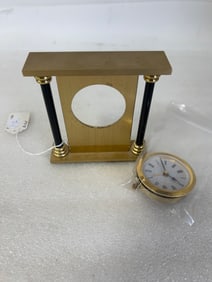 Antique Brass Shelf Clock