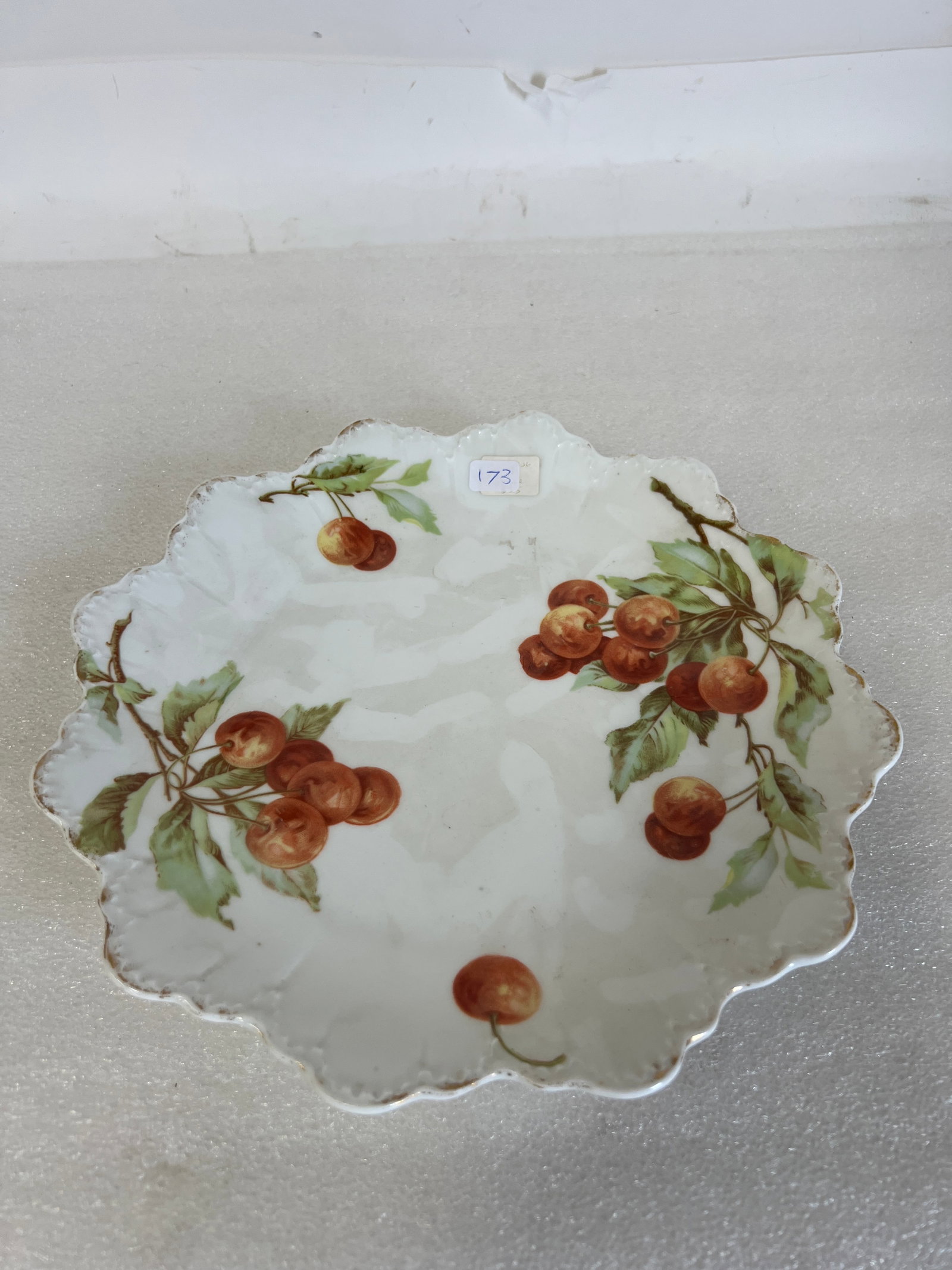 Malmborg Cherry Plate: 10" D