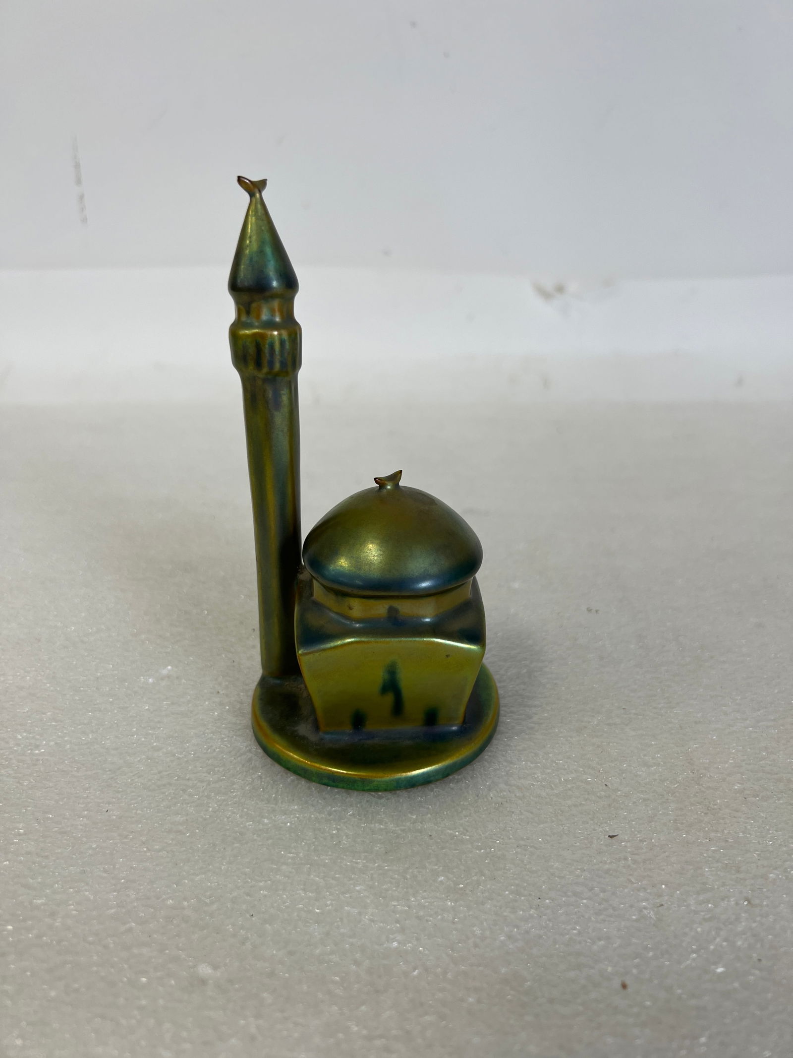 Zsolnay Lustre Figure: Marked at the underside 5 1/2" H