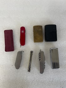 Lot  of Lighters, Jack Knives (7)