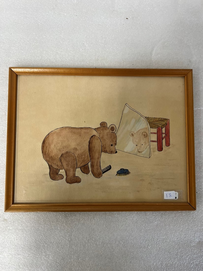 American illustration "The Groom is in the Grooming Room": On the back it says the Title and Dec. 1972 10" H by 13" W