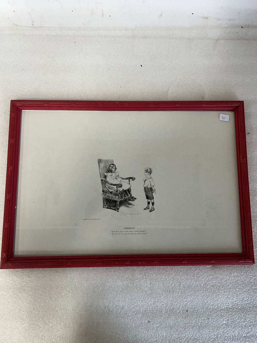 Illustration Print by Charles Gibson "Generous" (1 of 2)