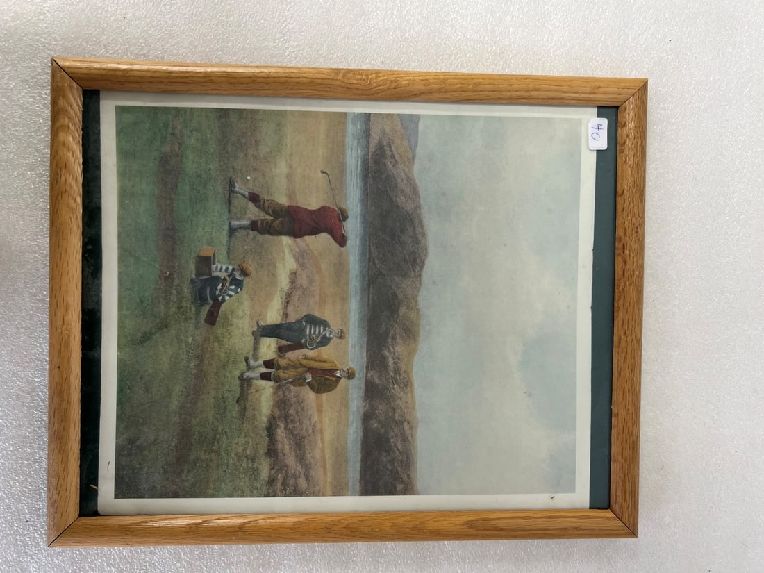 Print of Golfing: 15 1/2" H 11 1/2"W