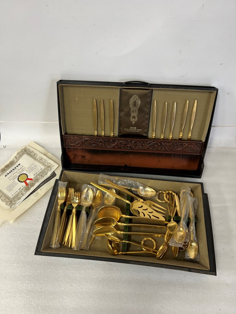 23 Karat gold Plated Stainless Tableware (1 of 3)