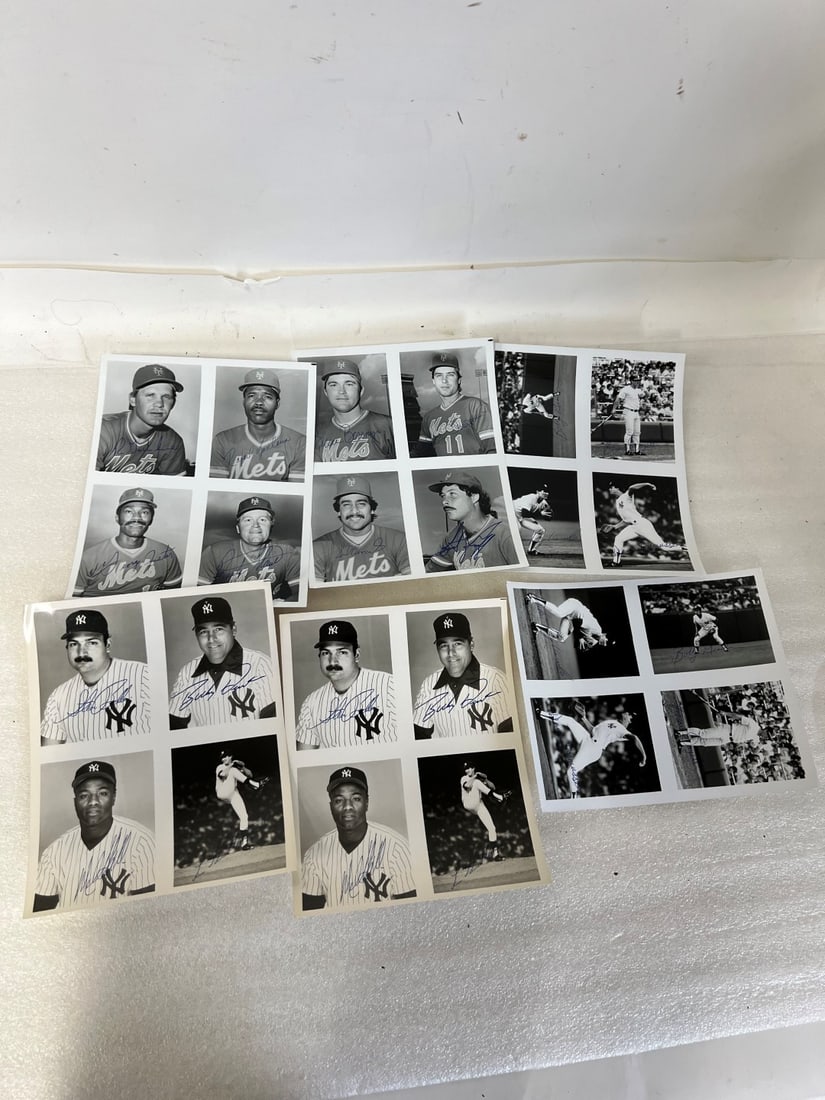 Six Sheets. Autographed Baseball Photos. 24 in all (1 of 1)