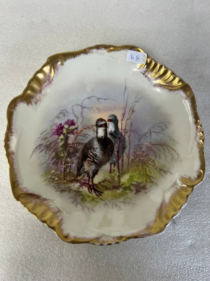 Liomoges carved Plate: Marked at the Underside 9" W