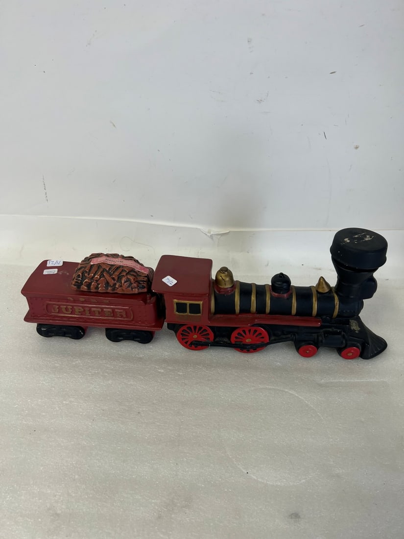 Juptier Train Decanters (2): Train 7 1/2" H by 14" W Second Piece 5 1/2" H by 8" W