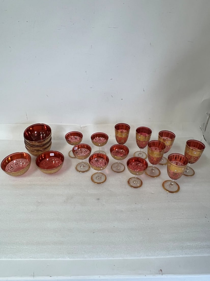 Vintage Moser Art Glass Set (19) (1 of 3)