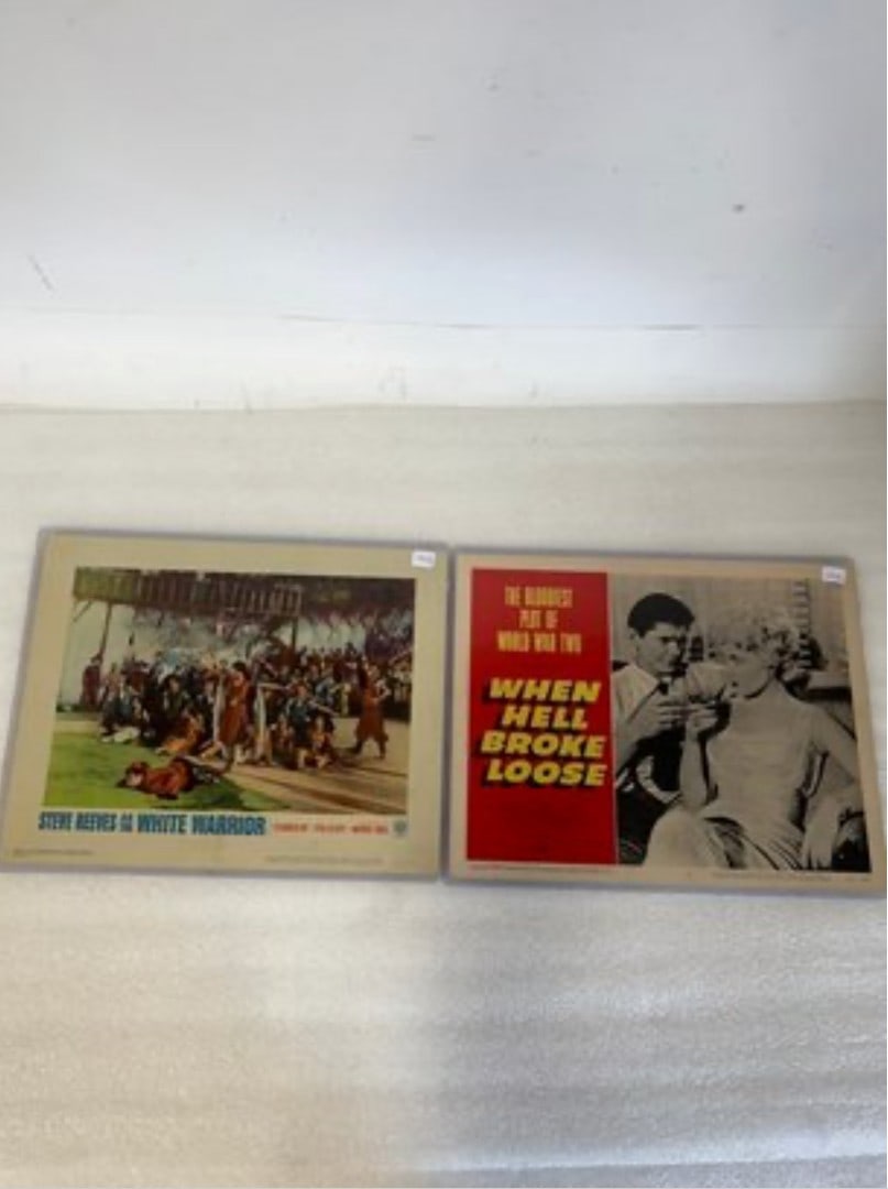 Antique Lobby Cards (2): 11" H by 14" W