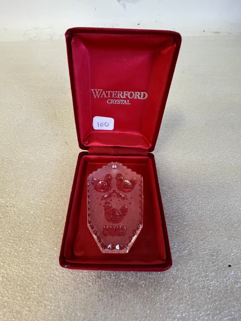 Waterford Crystal Christmas Ornament: In case 3" H by 2" W