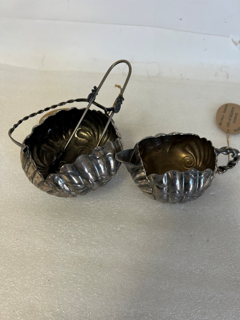 Victorian Aesthetic Salt/Pepper , Sugar Bowl ad Creamer with Tongs: As pictured