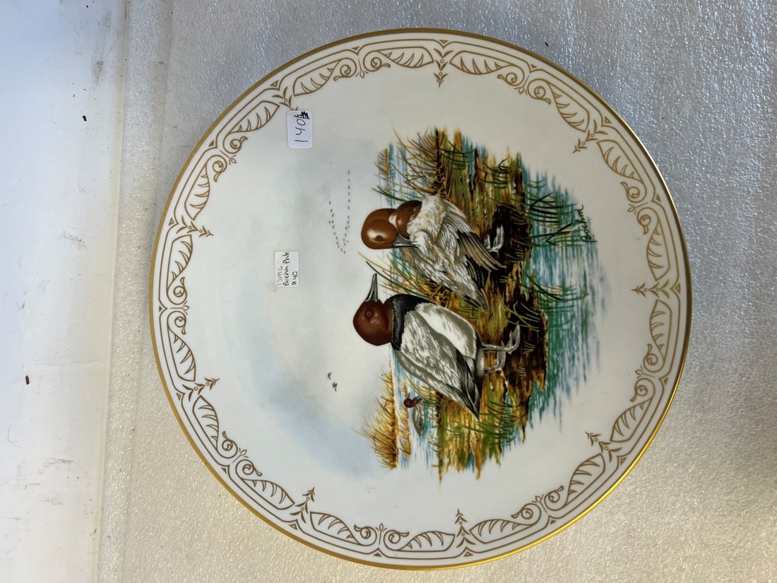Limited Edition Edward Marshall Boehm "Canvasbacks" Plate (1 of 2)